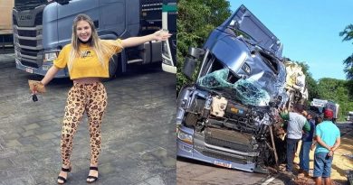 MUSA DAS ESTRADAS SOFRE ACIDENTE ENQUANTO DIRIGIA CAMINHÃO NA BR