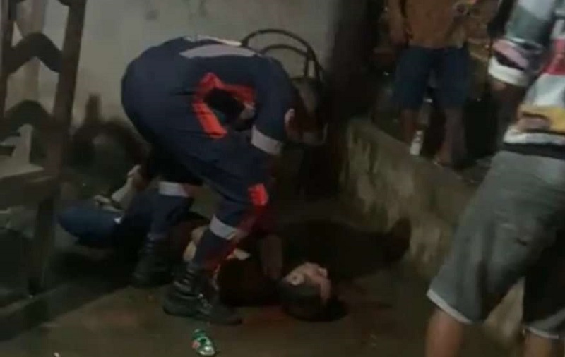 SAMU socorreu a vítima com vida (Foto: Reprodução)