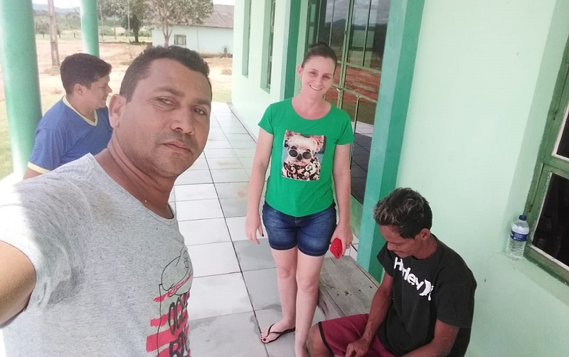 Casal encontrou Luiz Carlos e o regatou para Alvorada da Amazônia (Foto:Via WhatsApp)
