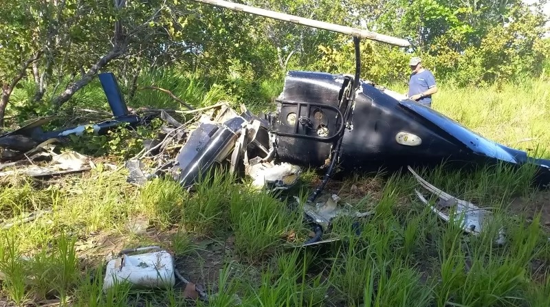  Aeronave caiu dentro de propriedade particular (Foto: Divulgação)