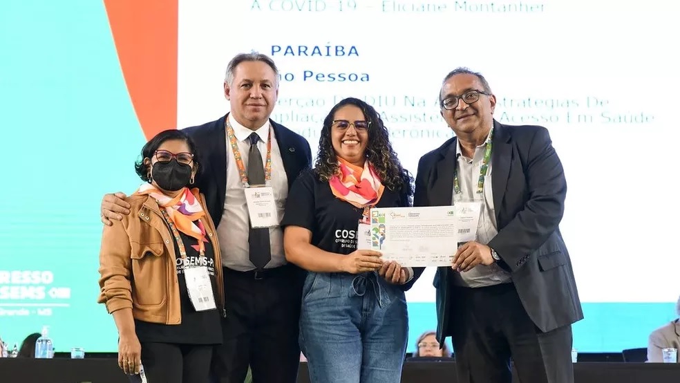  Eliciane Montanher representando Rurópolis na 17ª edição da 'Mostra Brasil, aqui tem SUS' em Campo Grande — Foto: Redes Sociais