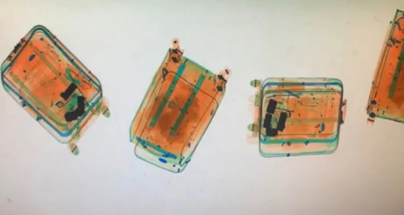  Ouro foi flagrado em malas no raio-x do aeroporto de Belém — Foto: TV Liberal/Reprodução