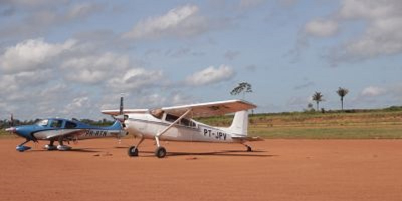 Espaço para estacionar aeronave no aeroporto de Novo Progresso-PA-- Serão investidos mais de R$ 13 milhões na pista do aeródromo de Novo Progresso