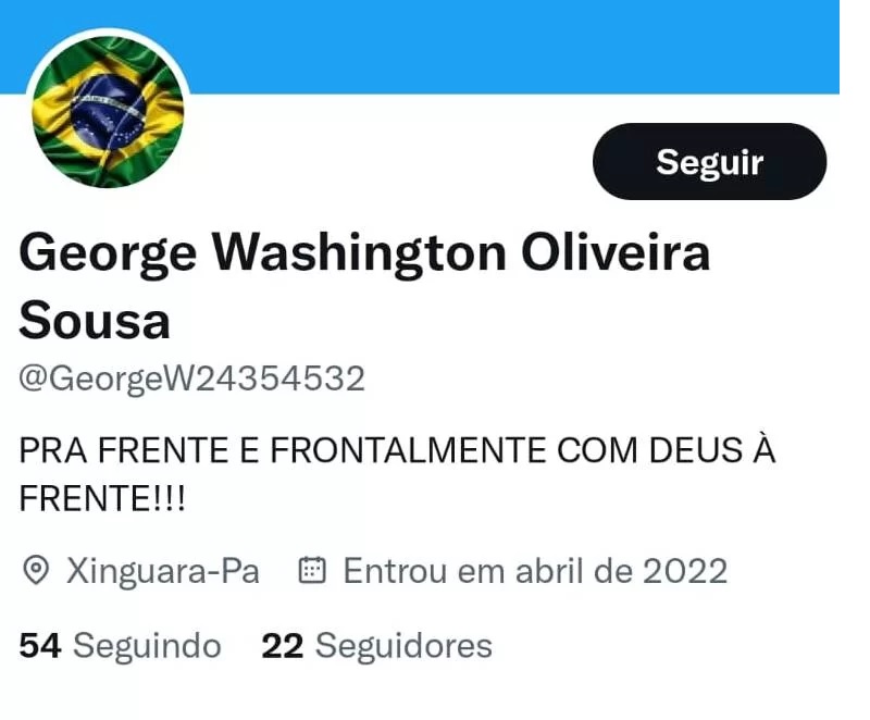 George Washington de Oliveira Sousa preparou uma bomba instalada em caminhão de combustível. Ele foi preso no sábado (24) em flagrante e confessou que tinha a intenção de criar o caos no país