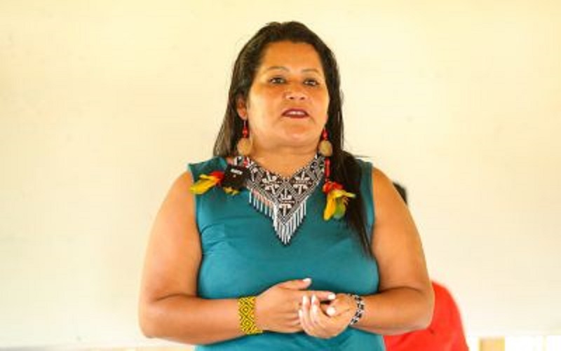  Kerexu Eunice, secretária de Direitos Ambientais e Territoriais Indígenas, destacou a retomada do diálogo. [Foto Crédito: Alex Ribeiro / Ag. Pará]