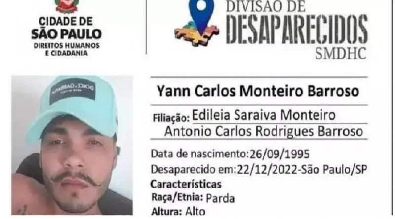 Sequestrador de Belém;Yann tem registro de ‘desaparecido’ em São Paulo;está internado, entubado