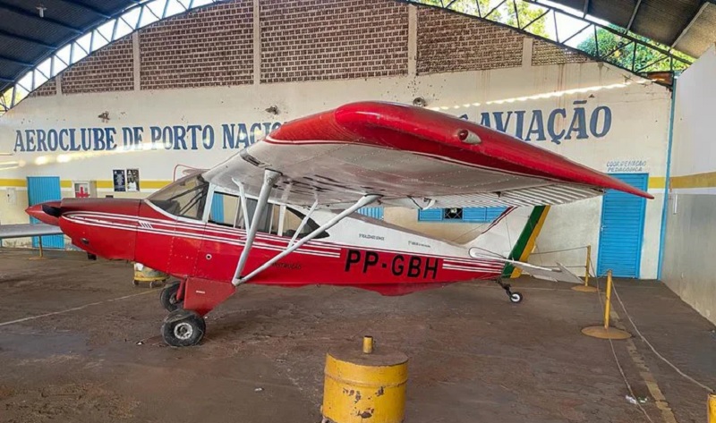 Aeronave presa na  Operação Rota Caipira da PF no Pará;