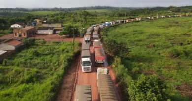No distrito de Miritituba, há um grande congestionamento de cerca de 10km |Foto: Divulgação/ PRF