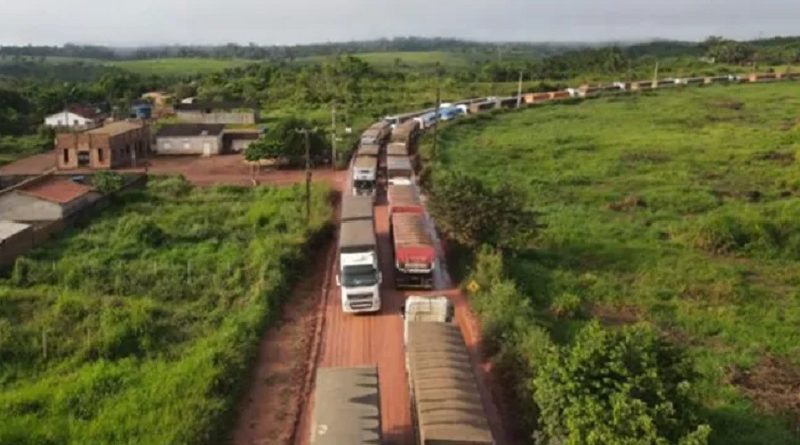 No distrito de Miritituba, há um grande congestionamento de cerca de 10km |Foto: Divulgação/ PRF
