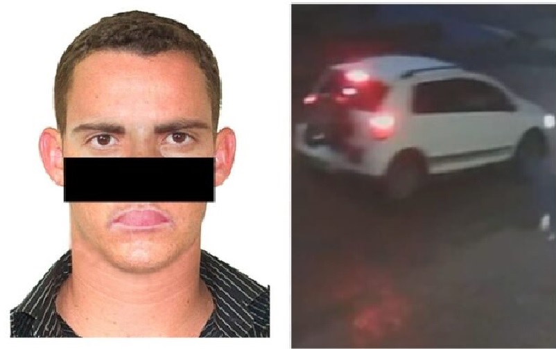 o suspeito estava em um carro Cross Fox de cor branca, ano 2009-2012. As duas vítimas ajudaram fazer o retrato;
