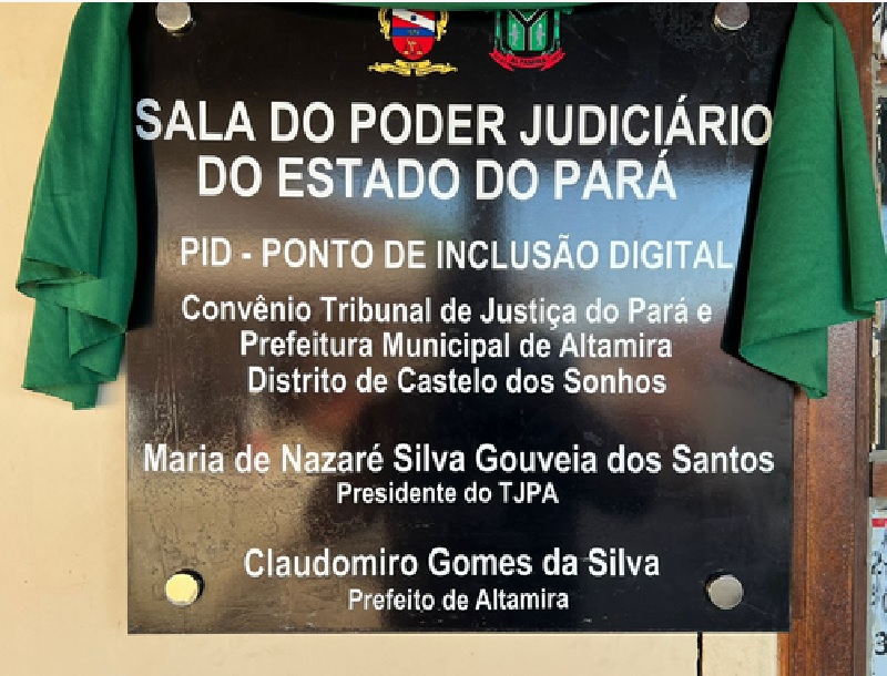 Parceria da prefeitura de Altamira com o TJPA implementa Ponto de Inclusão Digital (PID) no distrito de Castelo de Sonhos Por ASCOM PMA 