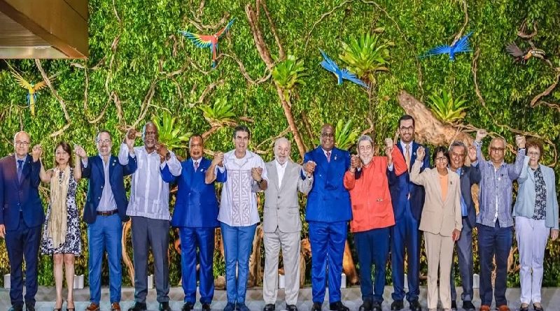 Foto oficial dos participantes da Cúpula da Amazônia — Foto: Divulgação