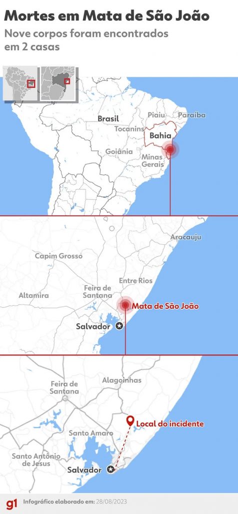 Mortes em Mata de São João — Foto: Arte g1