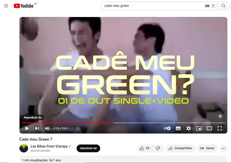  Site Gay Blog BR by Scruff divulgou há mais de dois anos vídeo de Luiz Carlos Pereira de Lima sobre a história que depois virou o meme 'Cadê meu green?' — Foto: Reprodução/YouTube