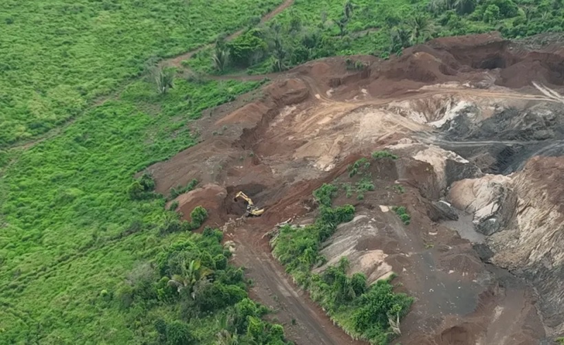 Garimpo ilegal foi fechado pela PF em Parauapebas — Foto: PF/Reprodução