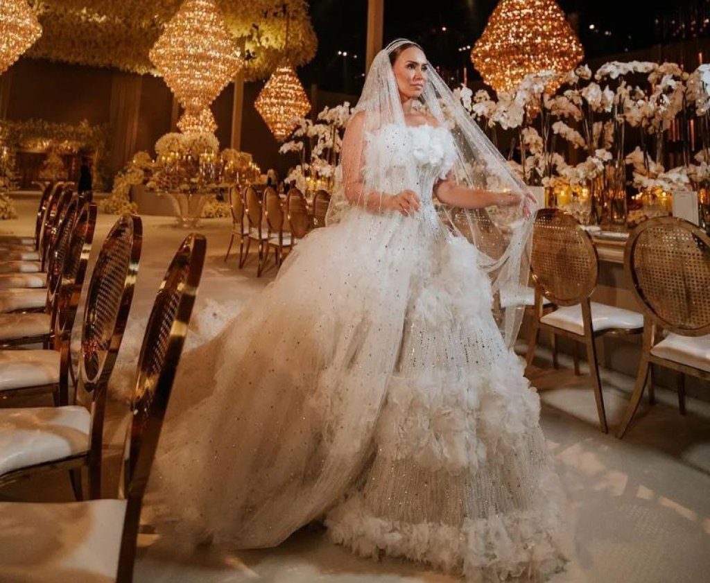 'Barão do agro' fez festa de casamento milionária para filha, Rayssa Scheffer — Foto: @torinzanette