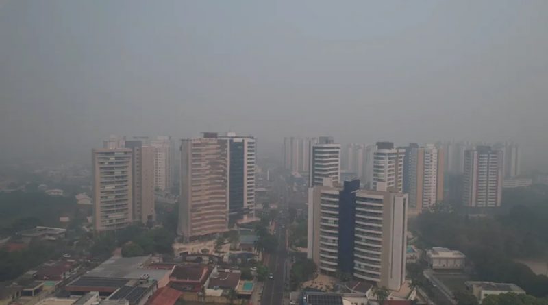 A capital do Amazonas encoberta pela fumaça (foto:Reprodução)