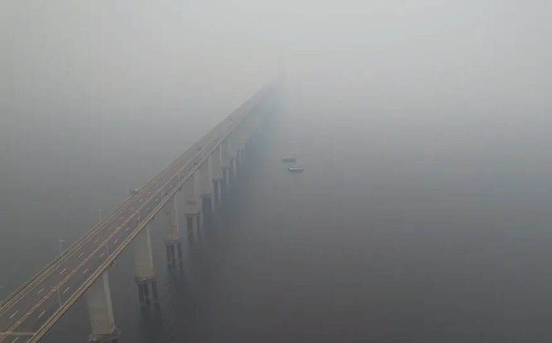 Fumaça encobre Manaus (foto:Reprodução)