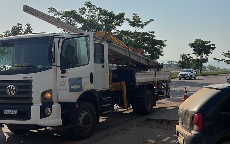 A empreiteira que prestas serviços a Equatorial esteve no local, procedeu a troca. (foto:Jornal Folha do Progresso)