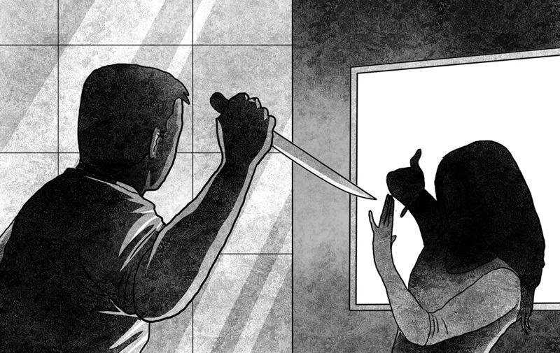 Depois de usar entorpecentes, Gilberto invade a casa das vítimas pela janela do banheiro, na madrugada de sábado — Foto: Editoria de Arte / O Globo