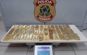 Ouro apreendido pela PF (Foto:Divulgação)