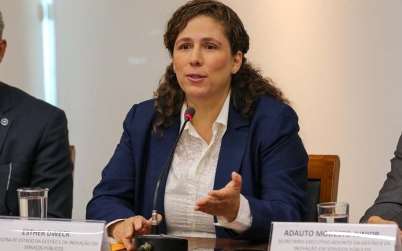 Esther Dweck, ministra da Gestão e da Inovação em Serviços Públicos, não se manifestou sobre o tema - (crédito: Wilson Dais/Agência Brasil)