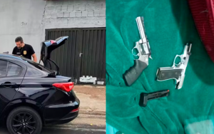 Veículos e armas foram apreendidos durante a Operação 'Hades' em Ribeirão Preto (SP) — Foto: Divulgação/ Polícia Civil