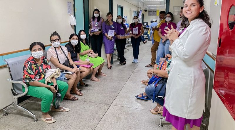 HRSP realizou palestras de concientização sobre o câncer de colo de útero. (Fotografia AscomHRSP )