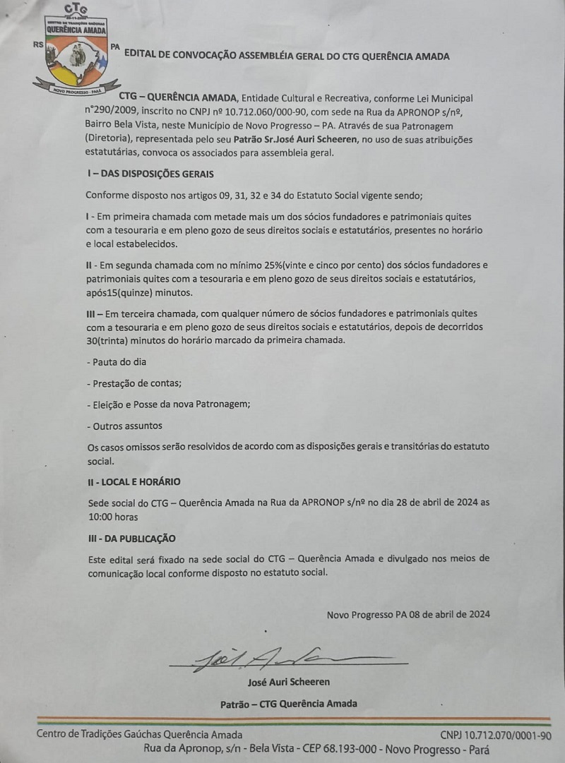 EDITAL CTG2