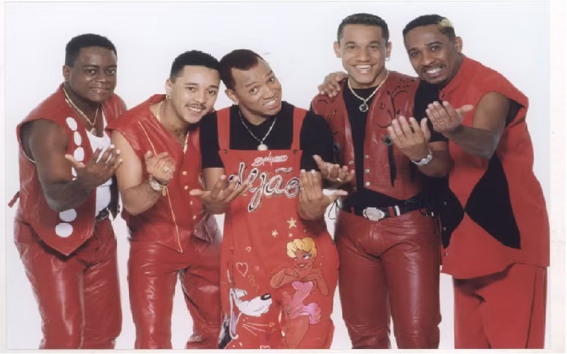 O grupo Molejo, nos anos 1990 — Foto: Divulgação