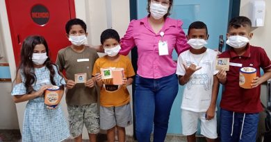 No dia dos Povos Indigenas HRSP realizou atividades ludicas com crianças na unidade. (Foto: Ascom HRSP )