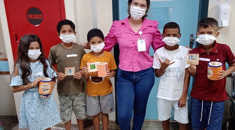 No dia dos Povos Indigenas HRSP realizou atividades ludicas com crianças na unidade. (Foto: Ascom HRSP )