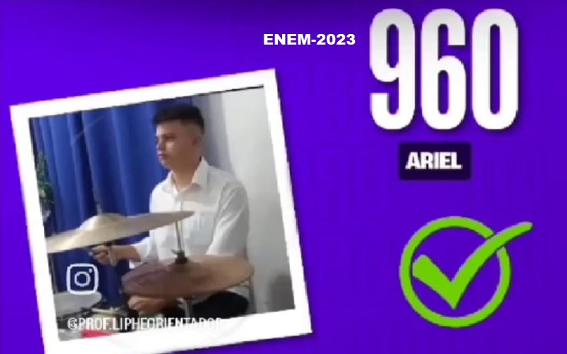 Ariel Luan Lopes Wingert, teve melhor nota no enem 2023,aluno da escola Waldemar Lindermayer