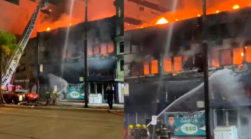 Incêndio atingiu pousada e deixou mortos em Porto Alegre — Foto: Arquivo pessoal