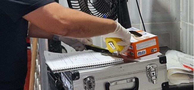 Polícia apreende faca na casa de suspeito de matar menina de 11 anos no Rio — Foto: Reprodução