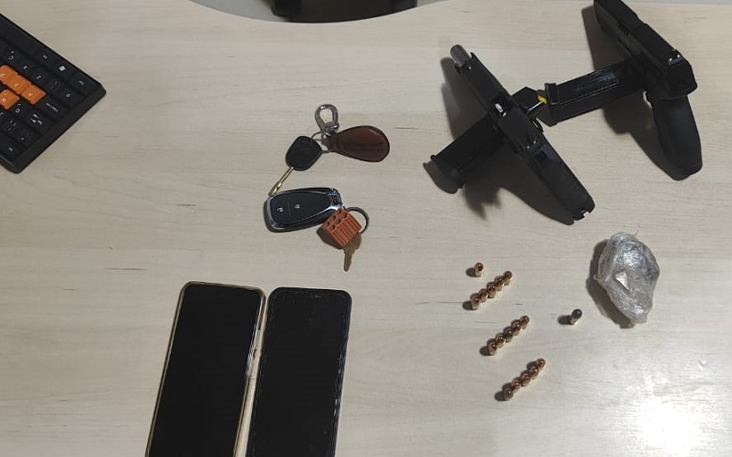 Armas ,munição ,celulares e droga apreendida com os suspeitos em Novo Progresso-PA. (Foto:Divulgação Policia)