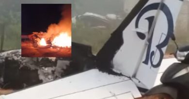 Avião foi destruído pelo Fogo