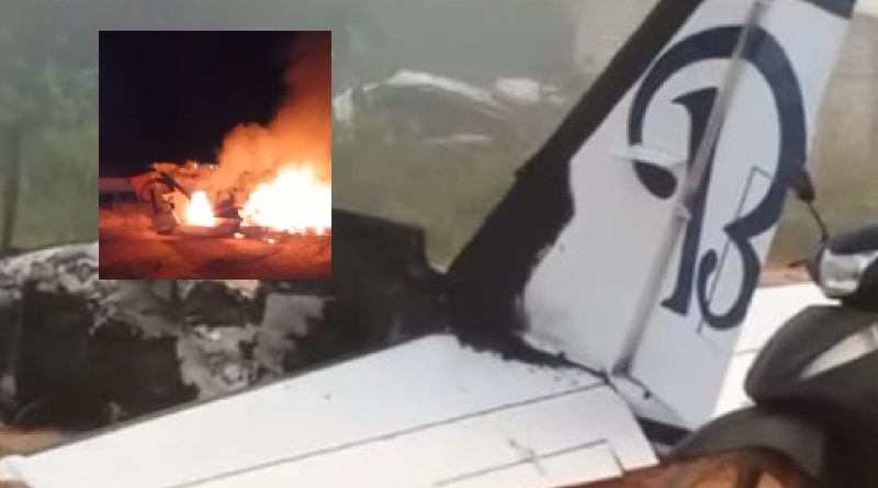 Avião foi destruído pelo Fogo