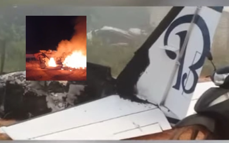 Avião foi destruído pelo Fogo 
