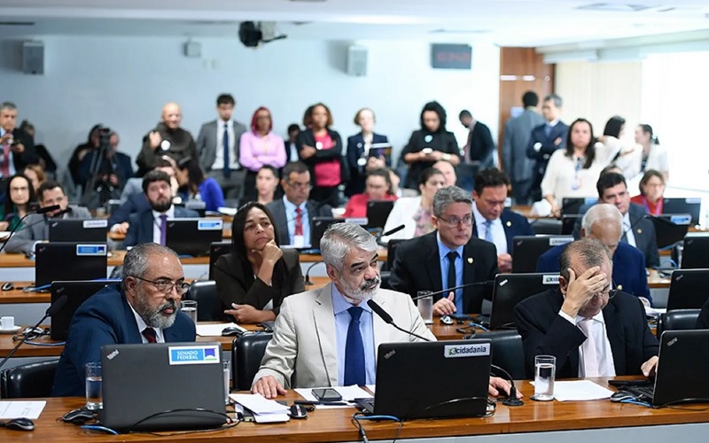 Sessão da CCJ na manhã desta quarta-feira (8). Foto: Edilson Rodrigues/Agência Senado