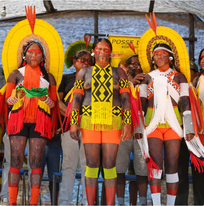 Cacica da comunidade Kranhkrô do povo Kayapó — Foto: Alerhandro Rafalski e Rian Costa