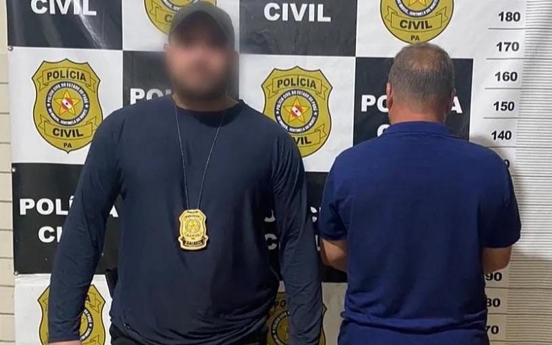 Suspeito de desmatar área de Unidade de Conservação Federal é preso em Cachoeira da Serra/Altamira — Foto: Divulgação/PC 