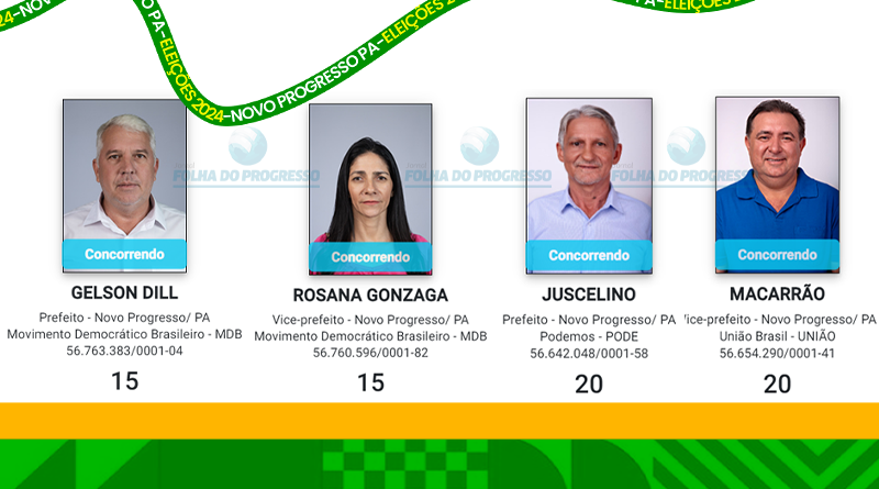 candidatos a Prefeito e vice