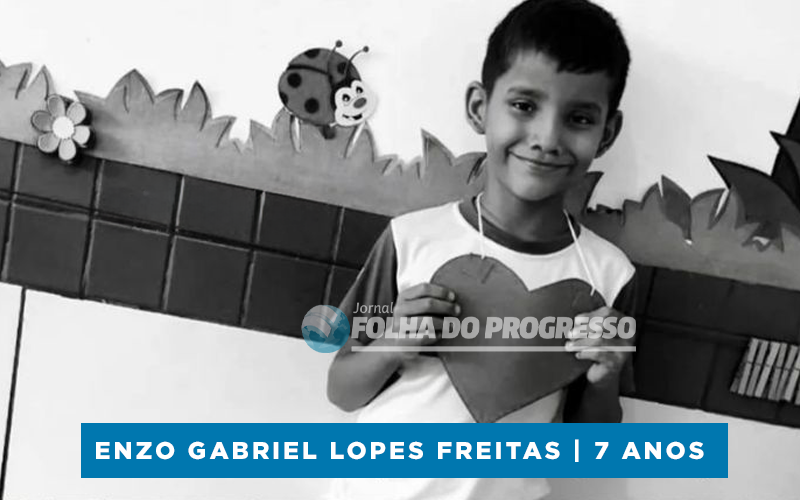 Enzo Gabriel Lopes Freitas de 7 anos foi enforcado pelo padrasto. (Foto:Reprodução)