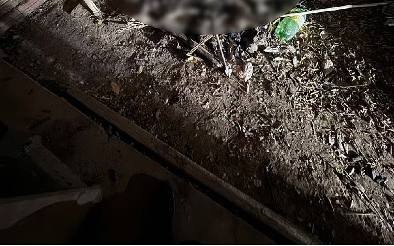 Vítima foi enterrada no quintal da casa onde morava com o suspeito — Foto: Divulgação