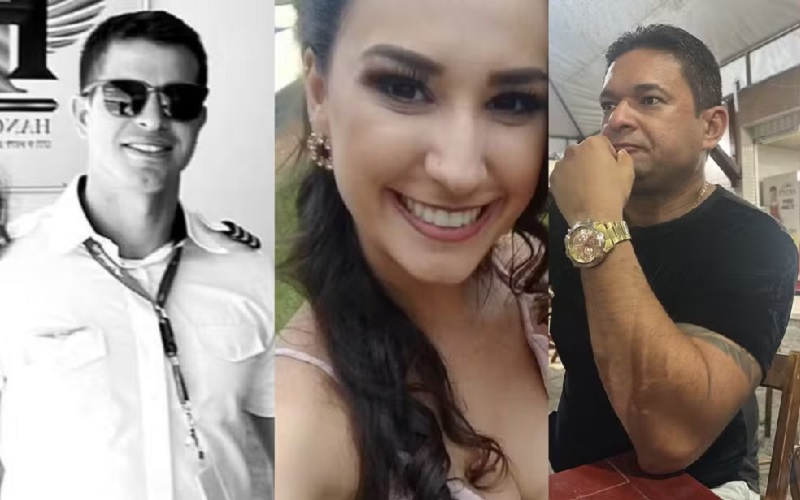 Jefferson, Sylvia e Dulcival morreram no acidente de avião — Foto: Reprodução/Redes Sociais