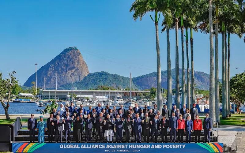Foto oficial da 'família G20' será com o Pão de Açúcar ao fundo — Foto: Ricardo Stuckert/PR