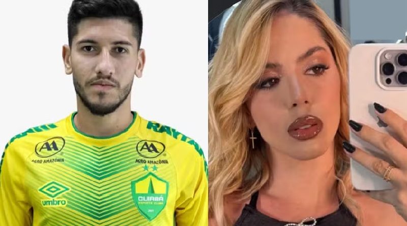 Ex-jogador do Cuiabá Esporte Clube, Raul Mendes, e a influencer digital Cris Reinheimer — Foto: Reprodução