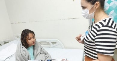 O projeto contos de esperança axulia na recuparação das crianças internadas no HRSP. Fotografia Ascom