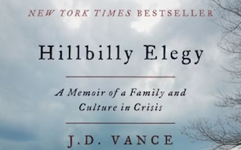 Capa do livro "Hillbilly elegy", de J.D. Vance — Foto: Reprodução